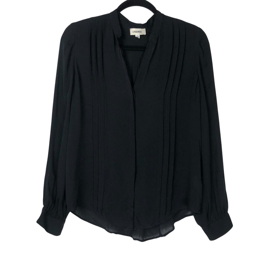 L'AGENCE Black Button Down Shirt